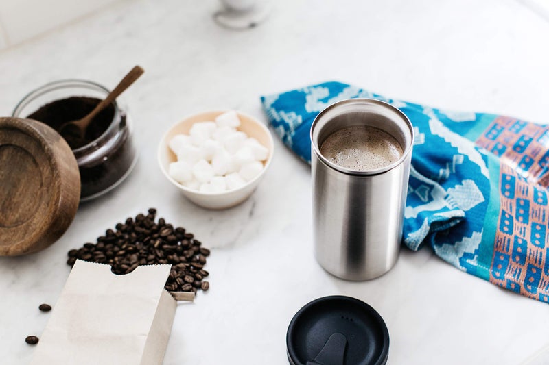 bobble PRESSE by Bobble French Coffee Press And Insulated Stainless Steel Travel Tumbler for On-The-Go Brewing - 13 oz (Black) - Image 5